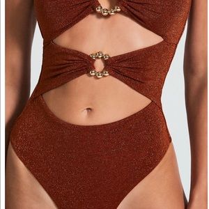 DEVON WINDSOR Rust One Piece Swimsuit